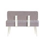 Hanah Home Banco 0701 - 1 Blanco, Gris 110 cm (An) x 82.5 cm (Al) x 40 cm (Prof) Tablero de Partículas Recubierto de Melamina